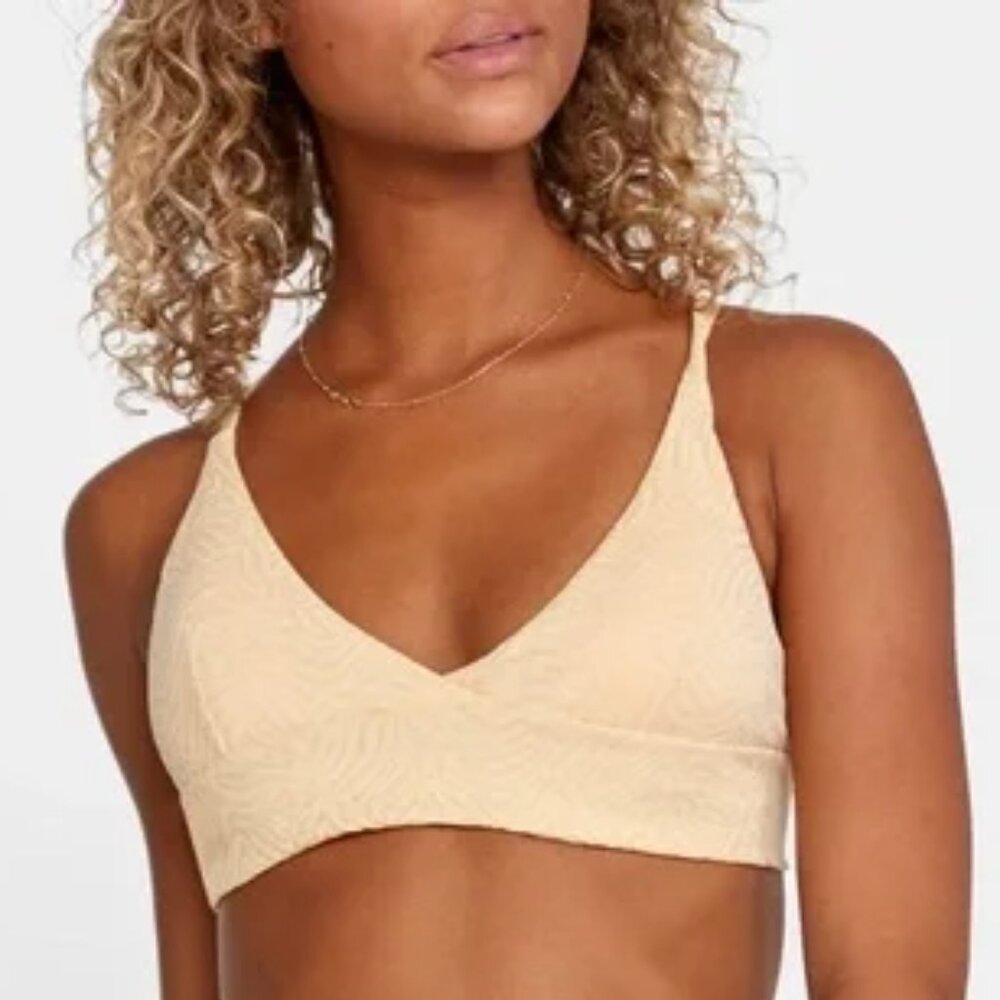 RVCA Run Wild Crossback Bikini Top Apricot